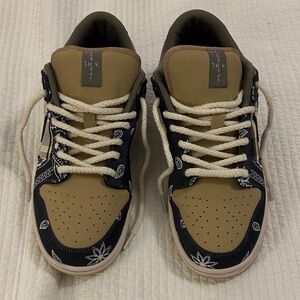 Nike SB Dunk Travis Scott Black and Tan Sneakers